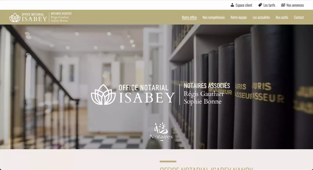Création de site internet Notaires associés